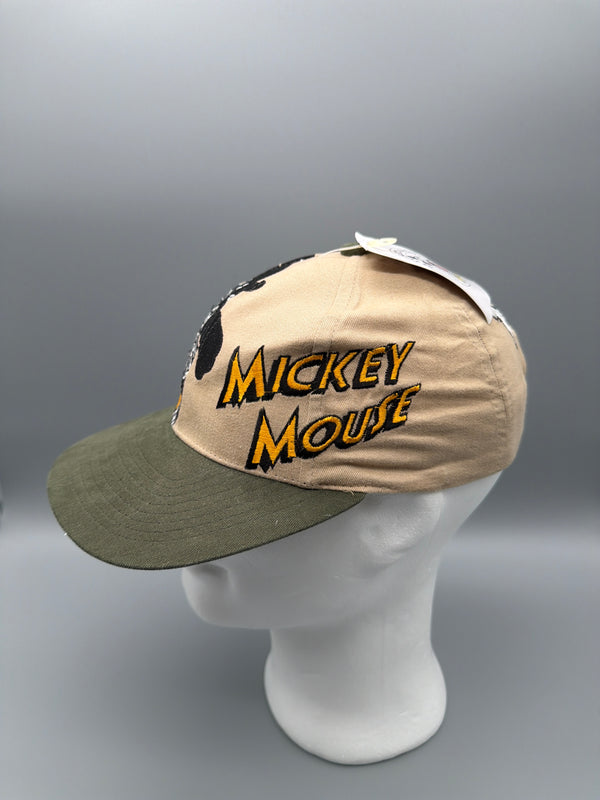 Mickey & Co. Vintage Y2K Mickey Mouse Archive Cap - Beige / Olive / Multicolor