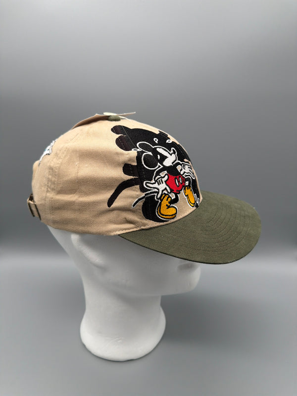Mickey & Co. Vintage Y2K Mickey Mouse Archive Cap - Beige / Olive / Multicolor