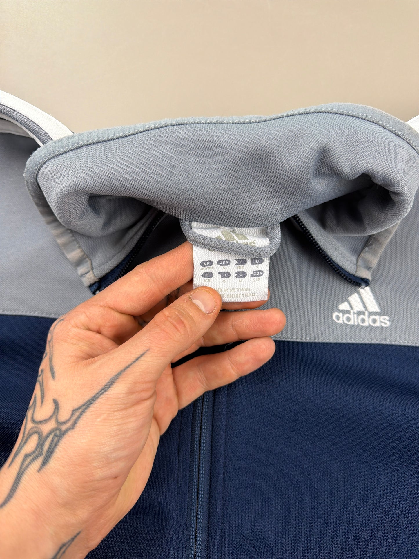Adidas Performance "Colorblock" Trackjacket - Navy / Grey Cyber