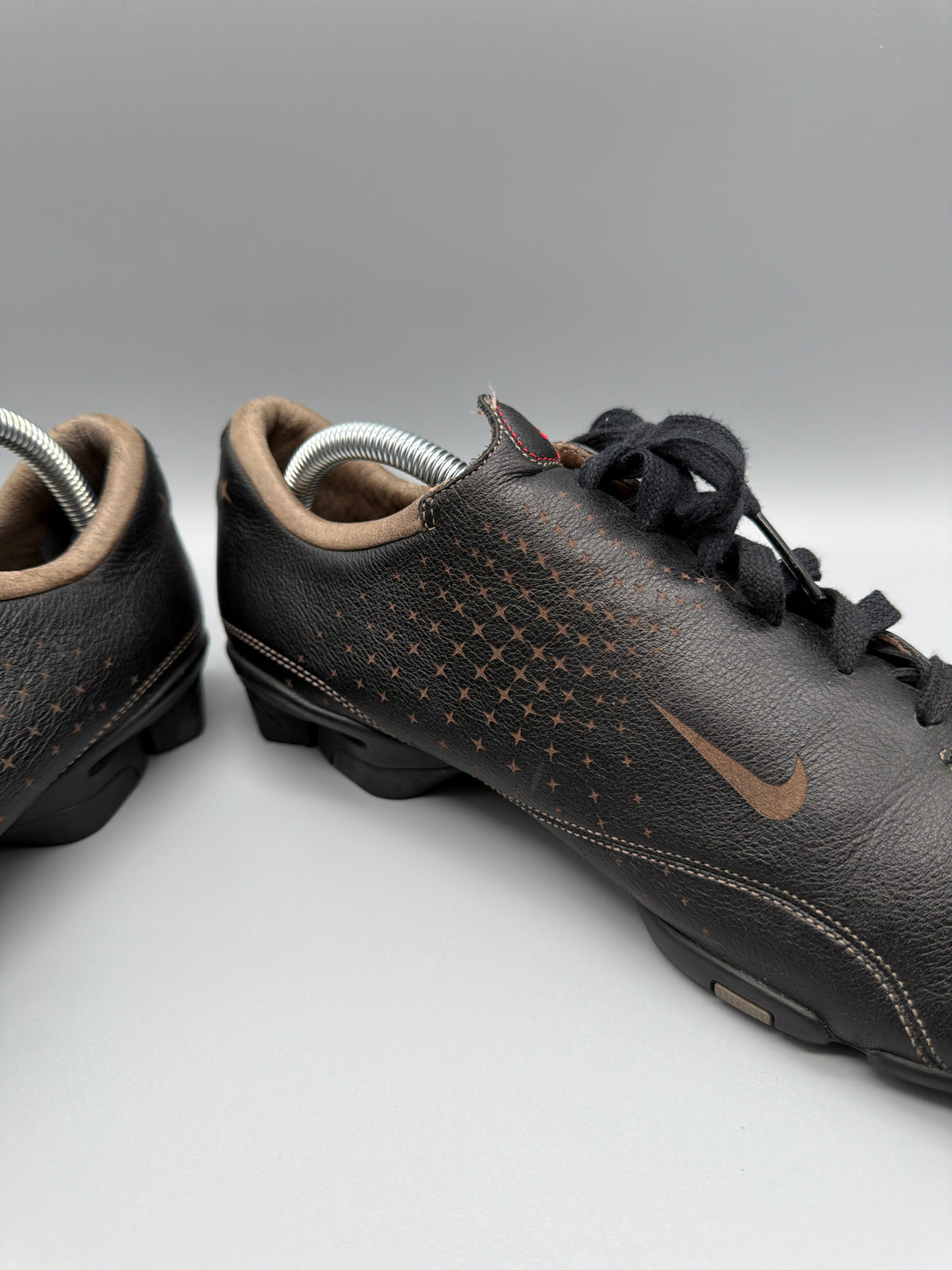 Nike Vintage Y2K "Dragon Tattoo" Leather Sneakers - Dark Brown / Bronze