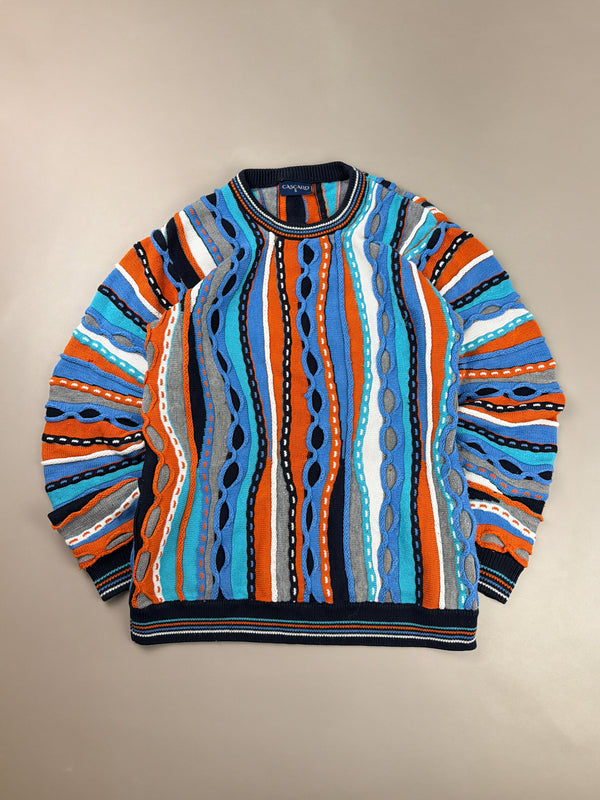 Cascallo 3D Textured Knit Sweater - Multicolor Coogi Vibe