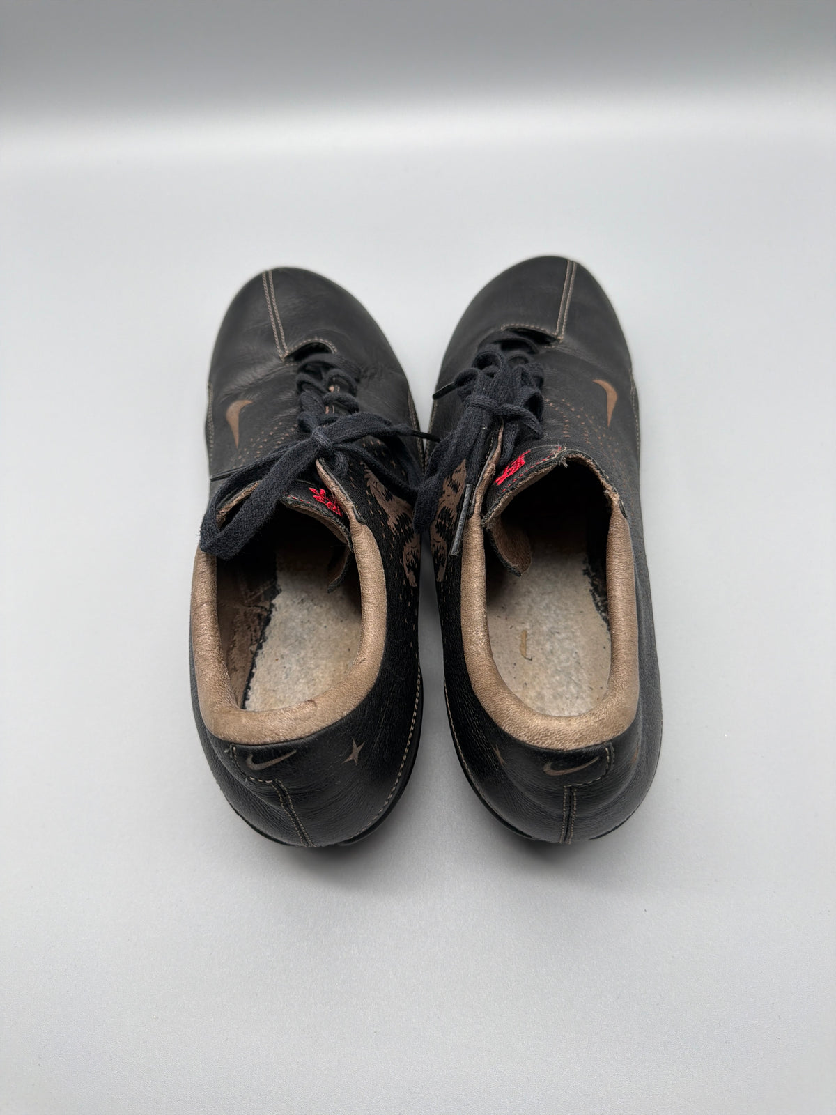 Nike Vintage Y2K "Dragon Tattoo" Leather Sneakers - Dark Brown / Bronze