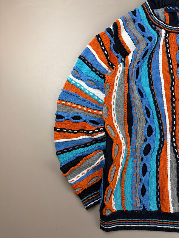 Cascallo 3D Textured Knit Sweater - Multicolor Coogi Vibe