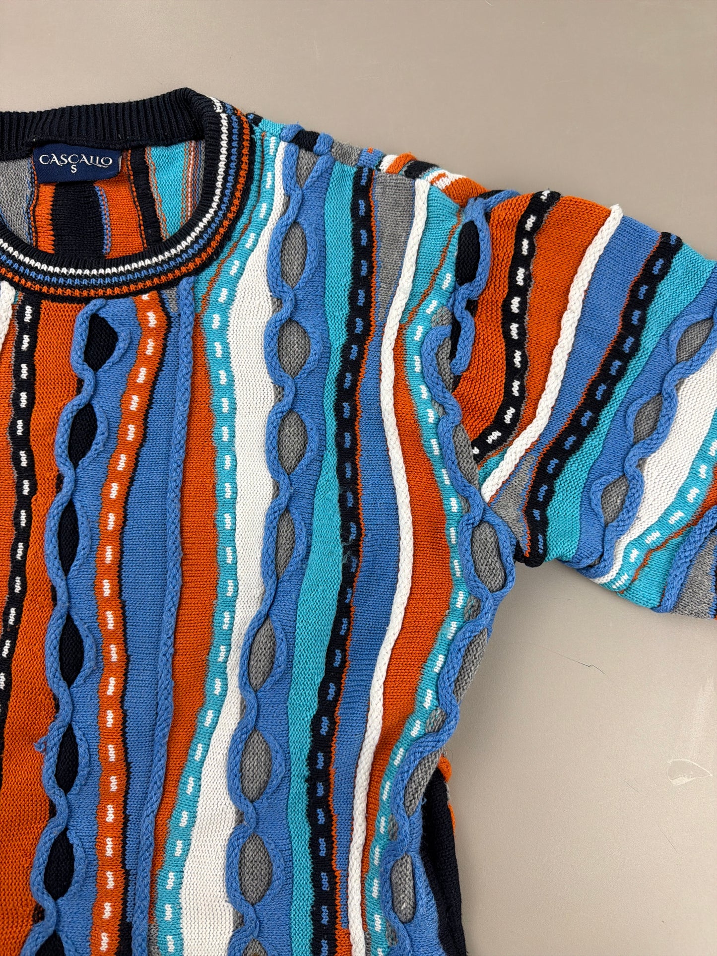 Cascallo 3D Textured Knit Sweater - Multicolor Coogi Vibe