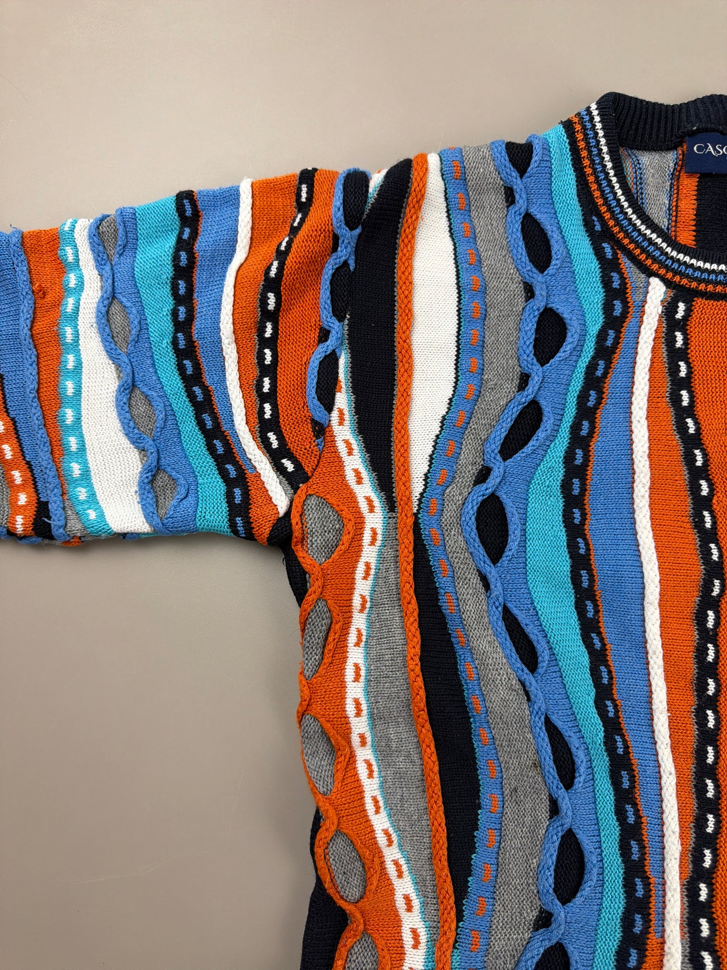 Cascallo 3D Textured Knit Sweater - Multicolor Coogi Vibe
