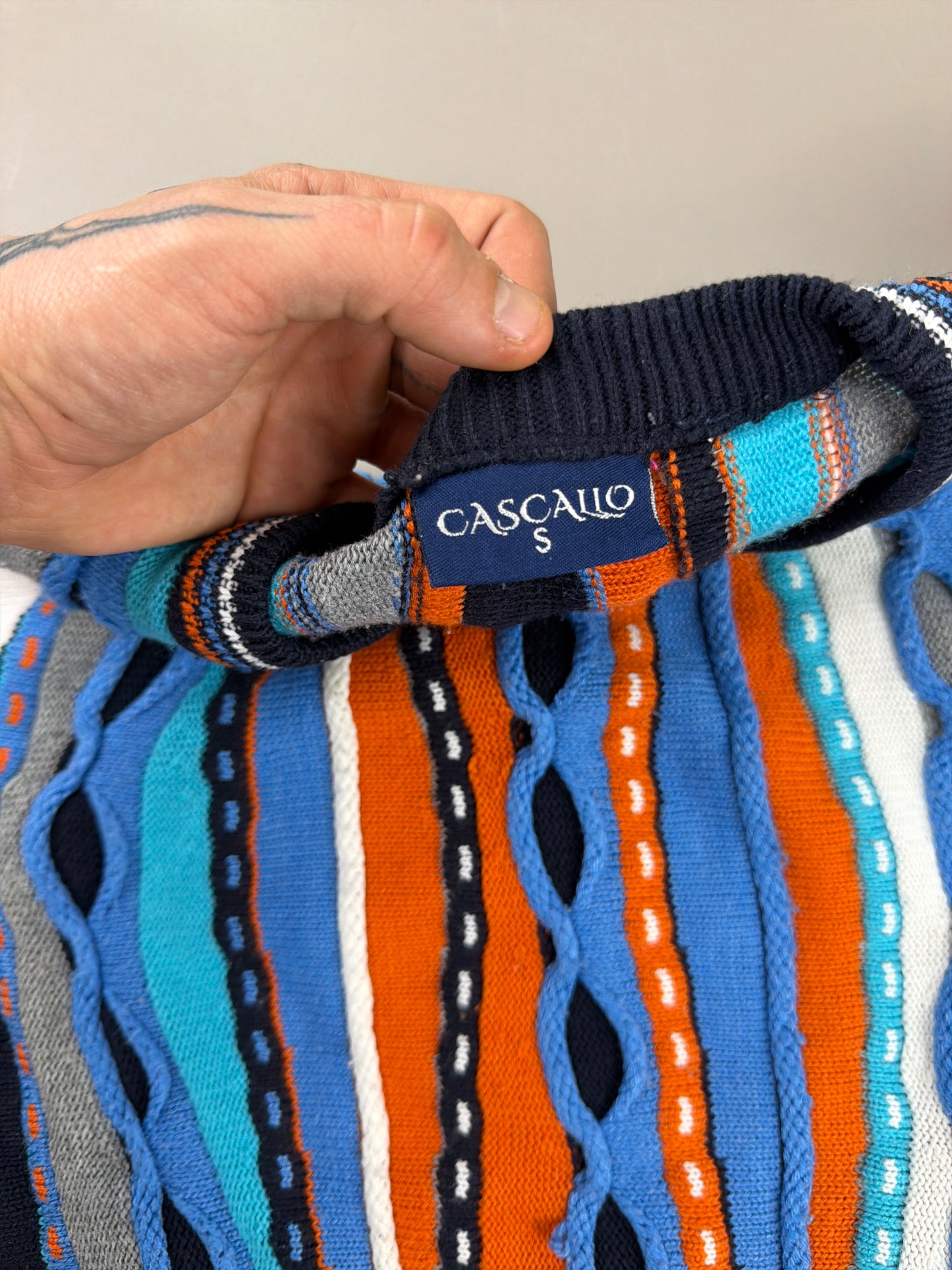 Cascallo 3D Textured Knit Sweater - Multicolor Coogi Vibe