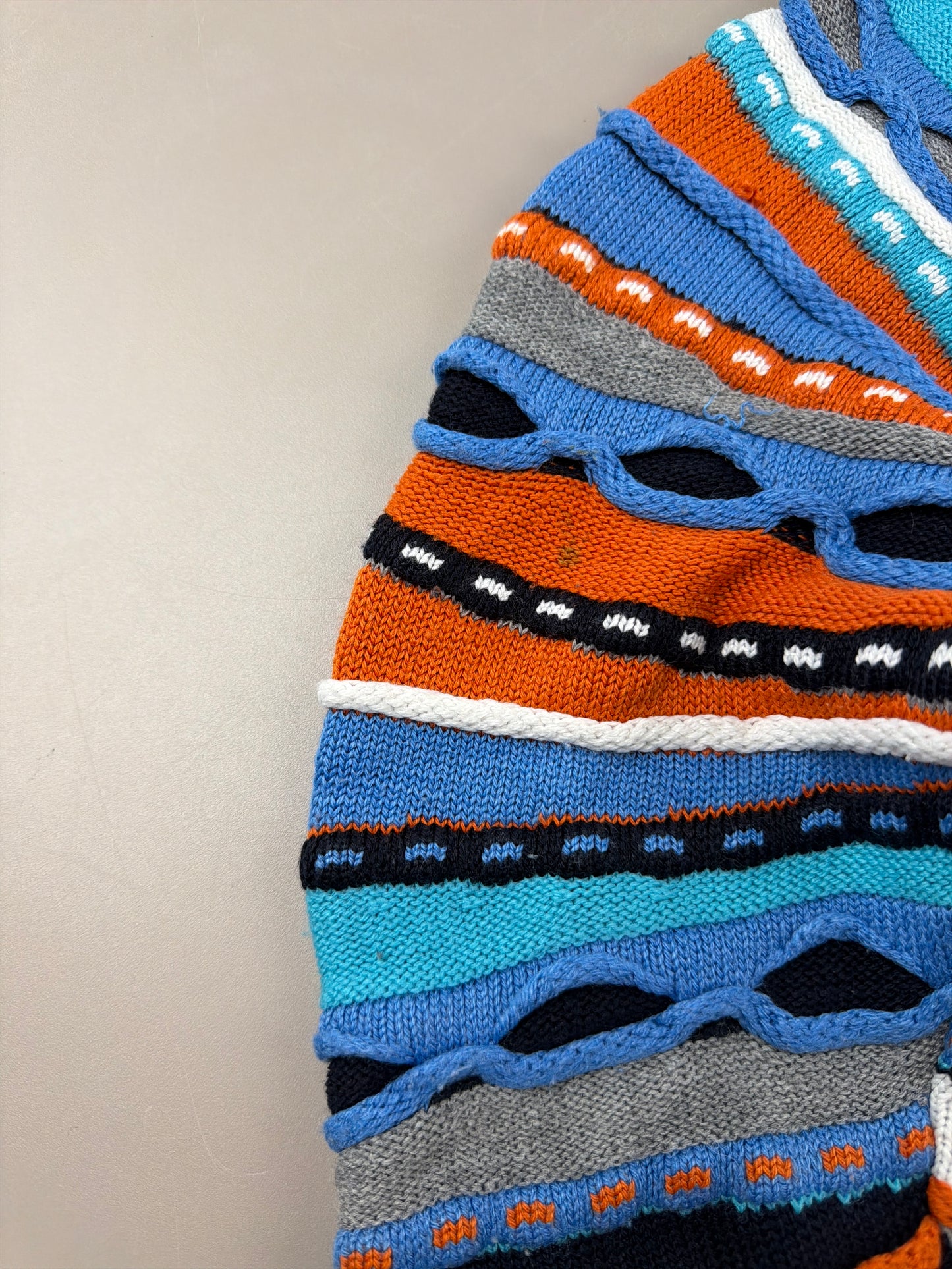 Cascallo 3D Textured Knit Sweater - Multicolor Coogi Vibe