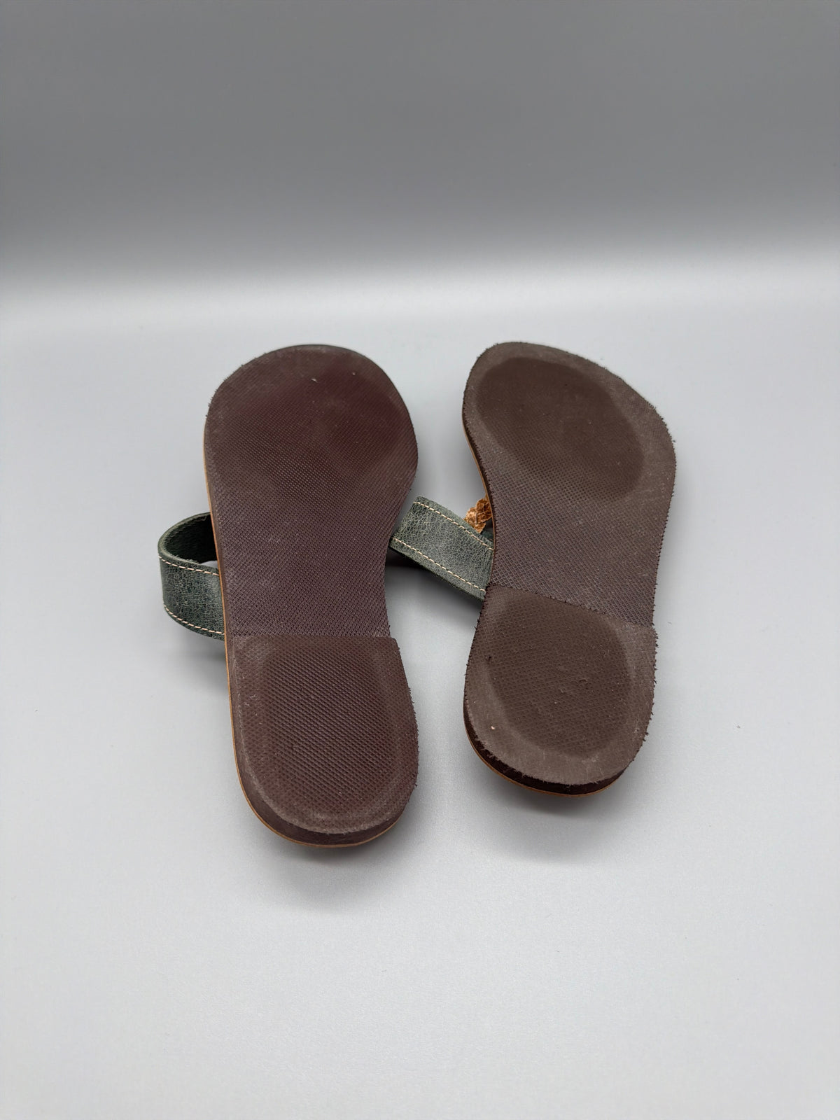 Tzavalas Hand Made in Greece Sandals - Sage Green / Rose Gold / Tan