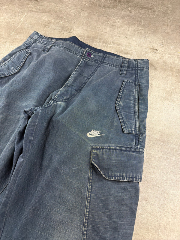Nike Y2K Vintage Cargo Shorts - Washed Blue / Baggy Fit