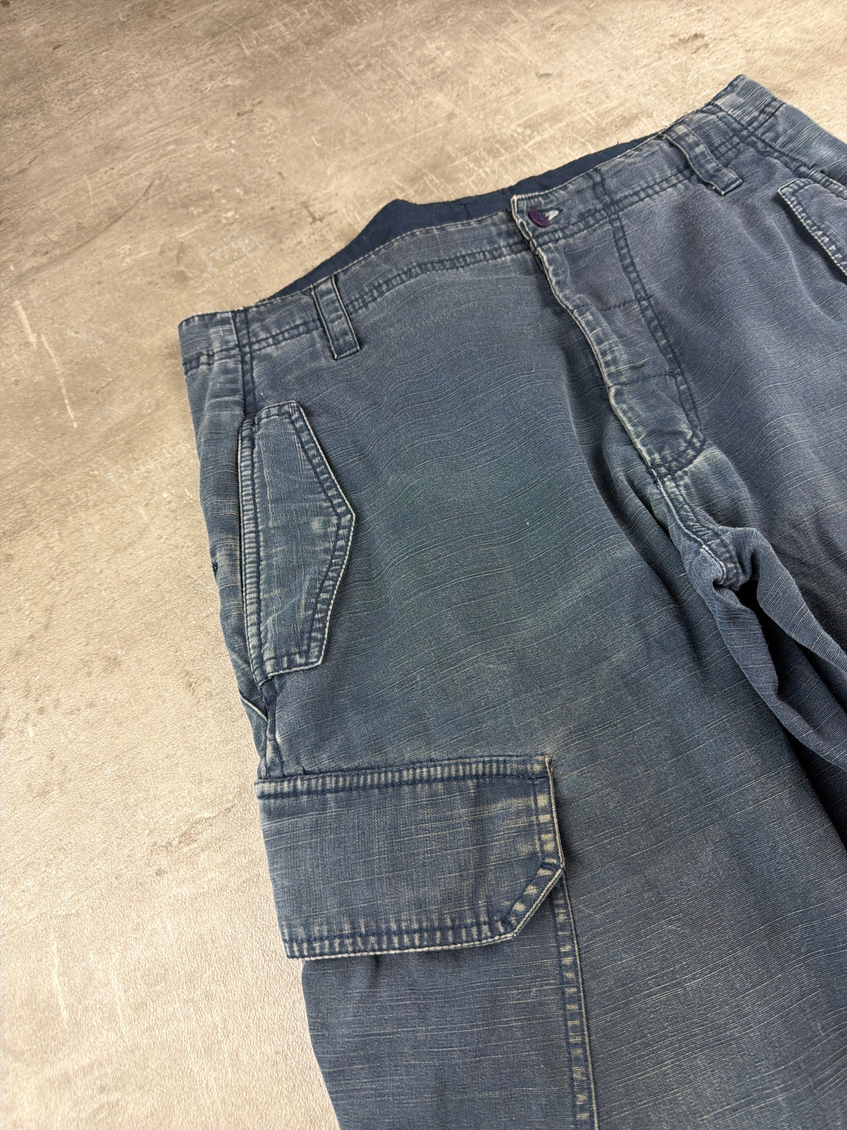 Nike Y2K Vintage Cargo Shorts - Washed Blue / Baggy Fit