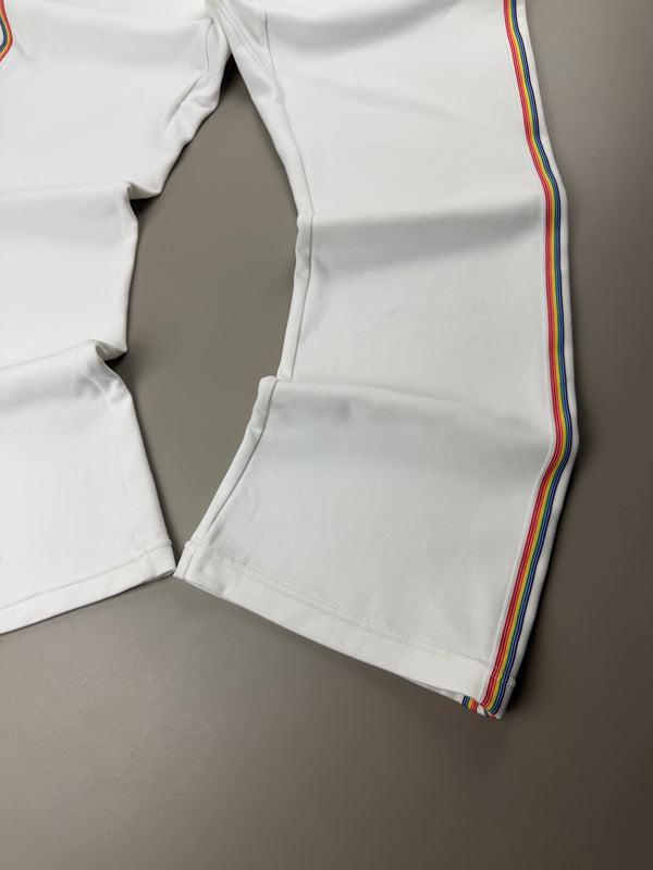 Adidas Multi-Color Piping Wide Leg Trackpants - Off-White