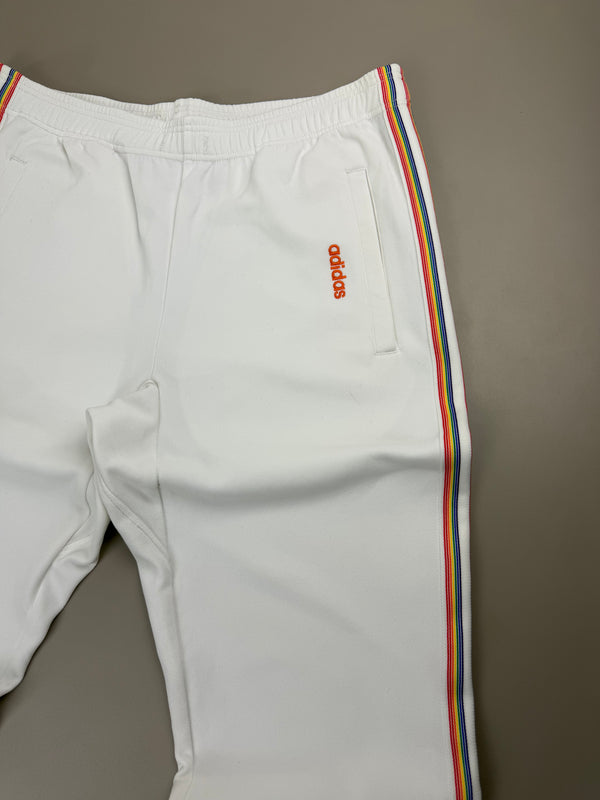 Adidas Multi-Color Piping Wide Leg Trackpants - Off-White