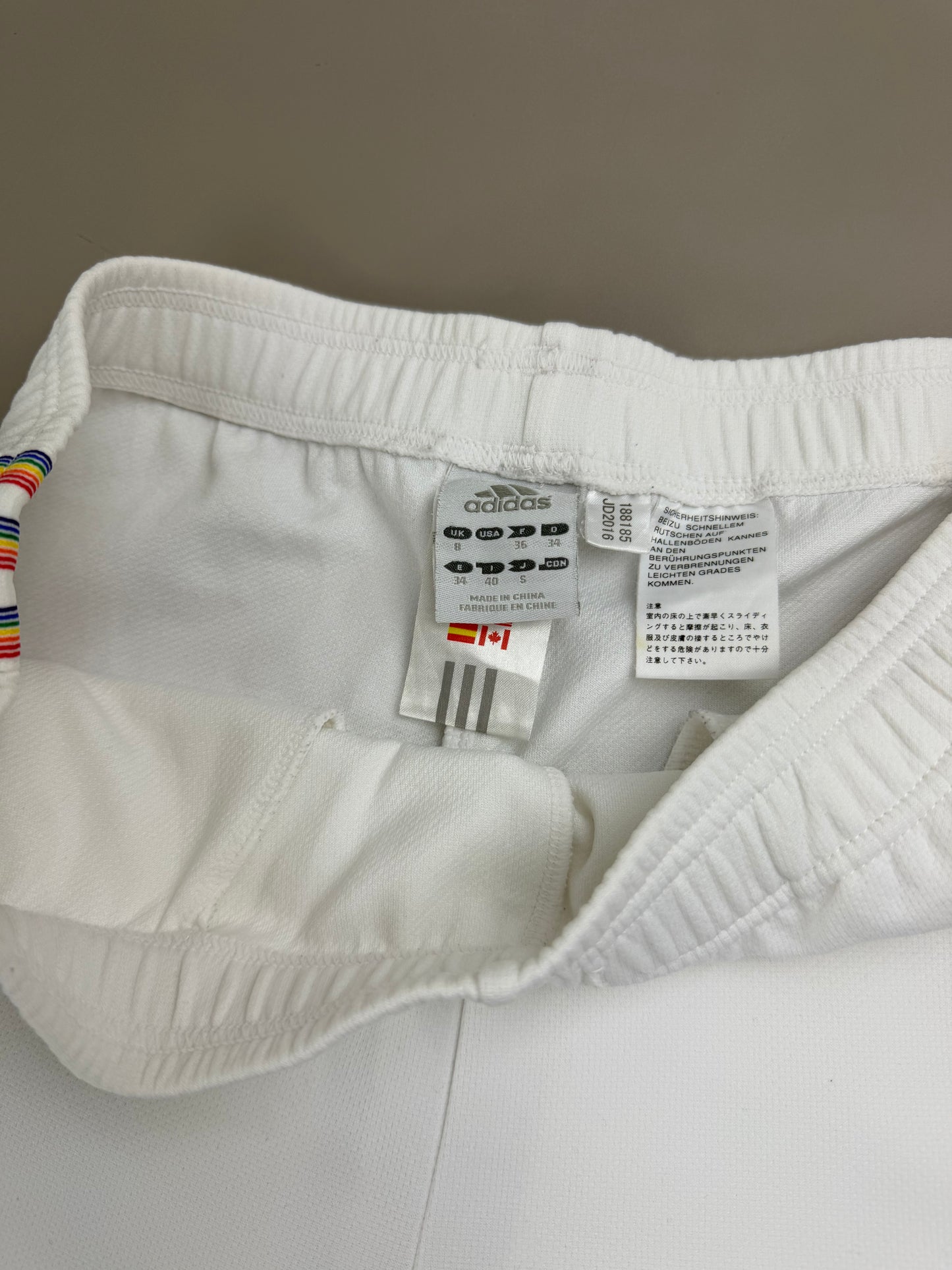 Adidas Multi-Color Piping Wide Leg Trackpants - Off-White