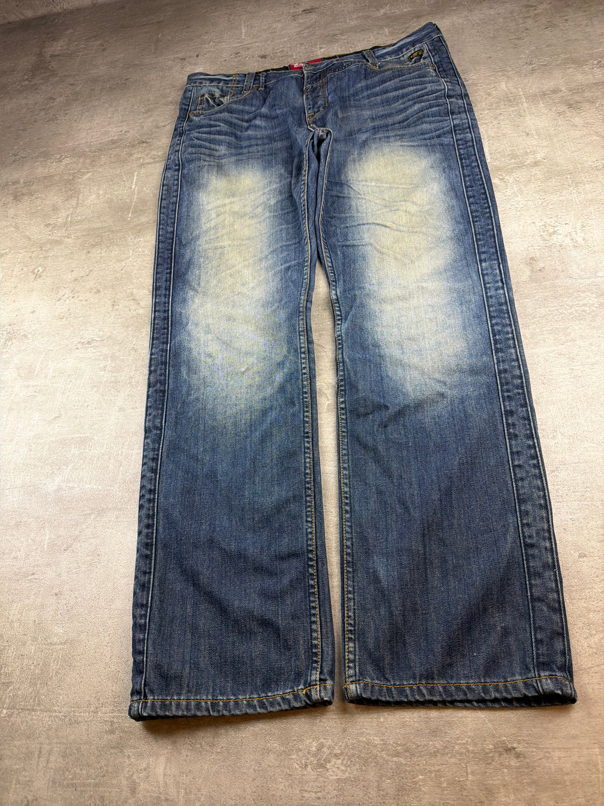 Yell! Industry Vintage Y2K Baggy Denim Pants - Blue Washed