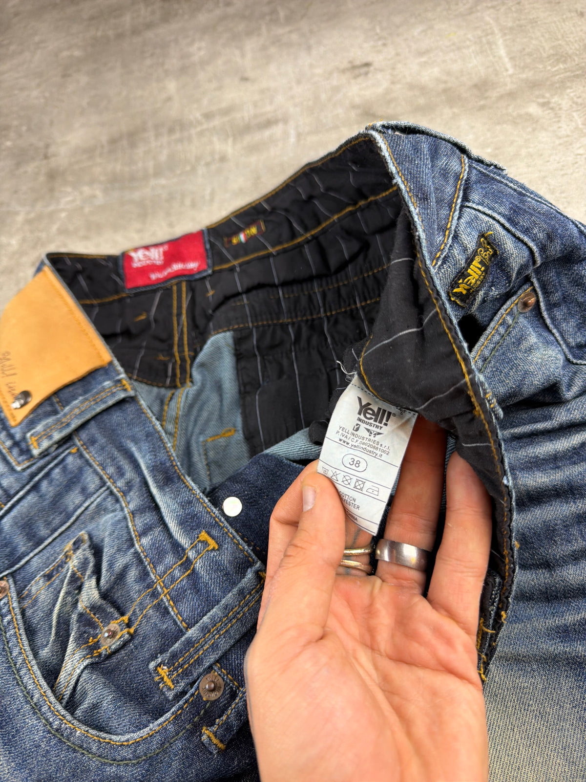 Yell! Industry Vintage Y2K Baggy Denim Pants - Blue Washed