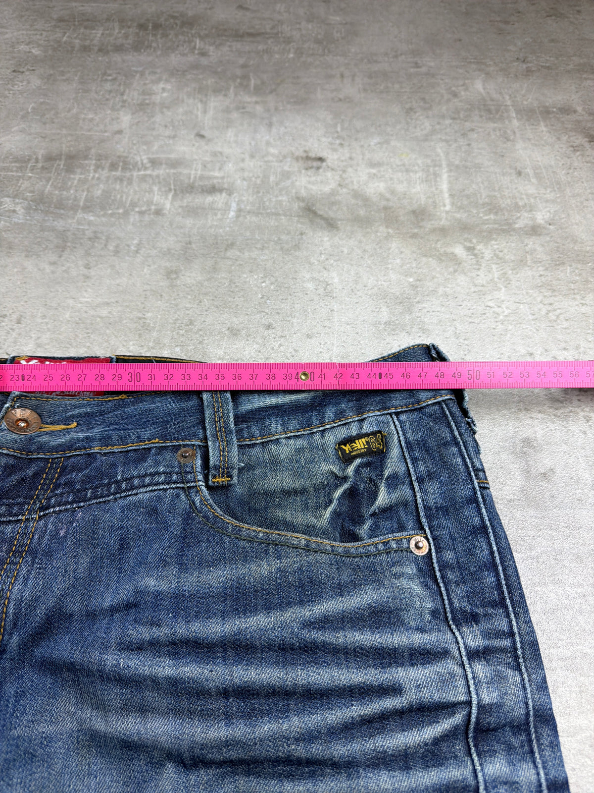 Yell! Industry Vintage Y2K Baggy Denim Pants - Blue Washed