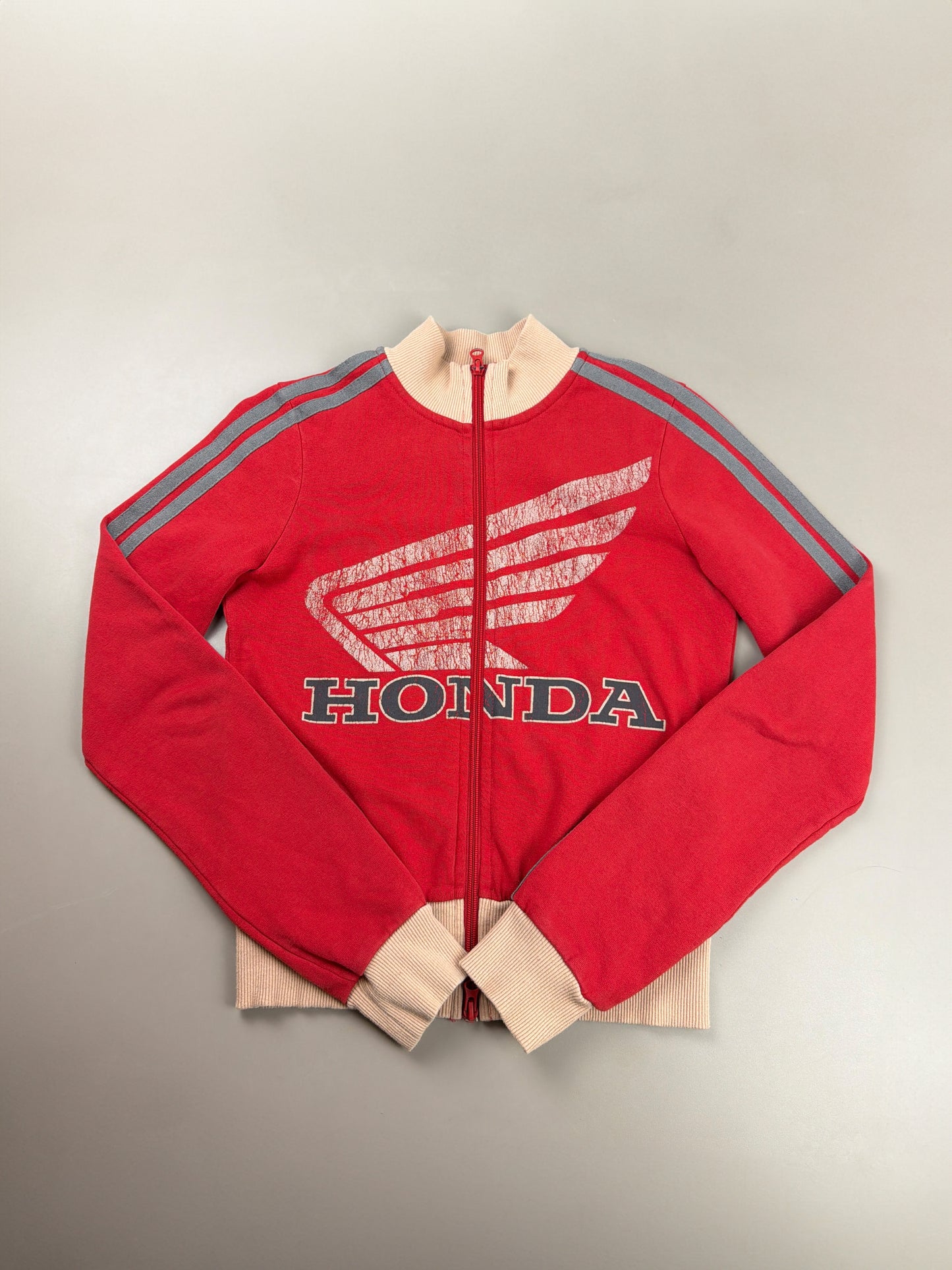 Honda Official Licensed "Speed Wing" Trackjacket - Red / Cream