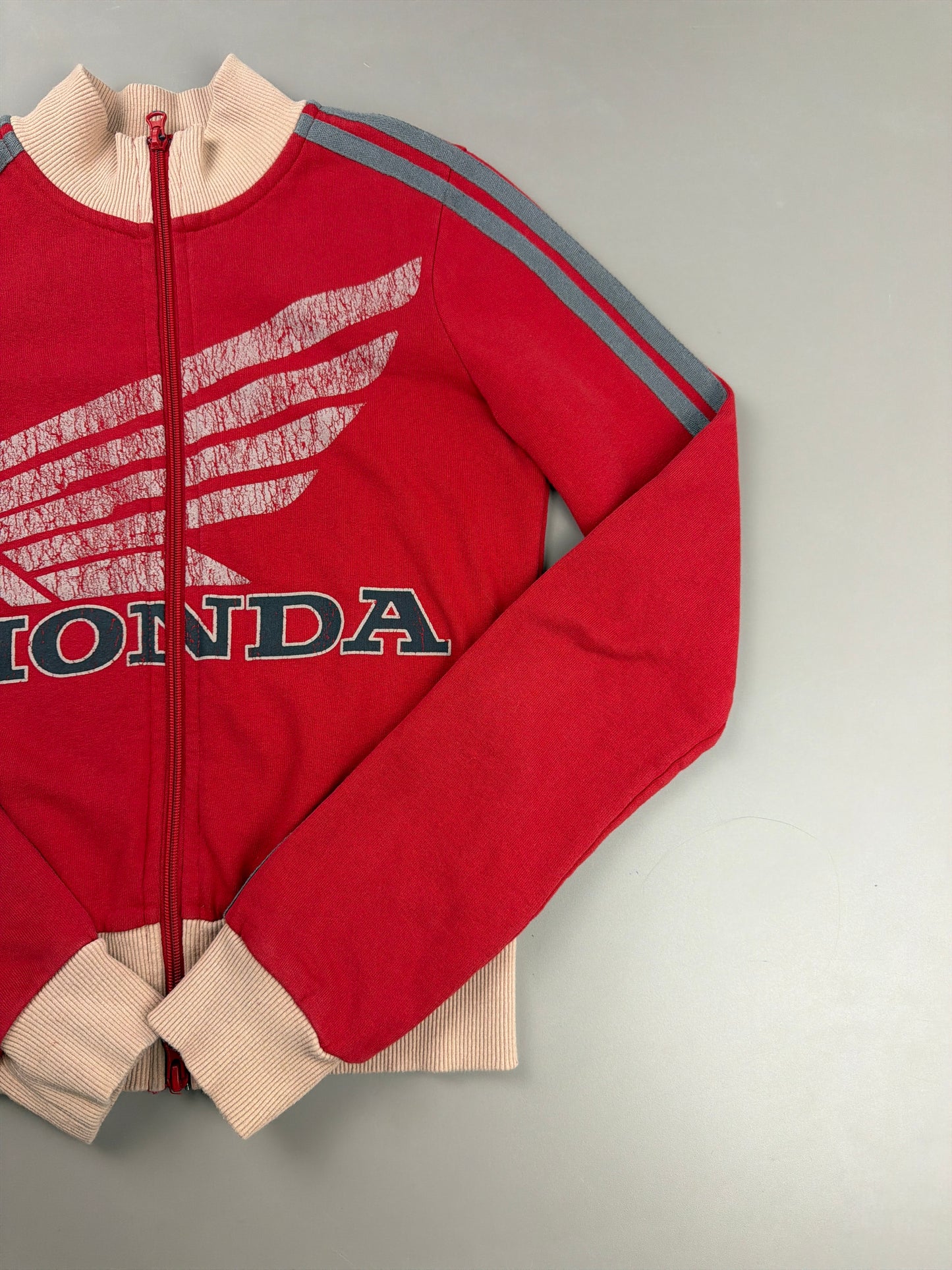 Honda Official Licensed "Speed Wing" Trackjacket - Red / Cream