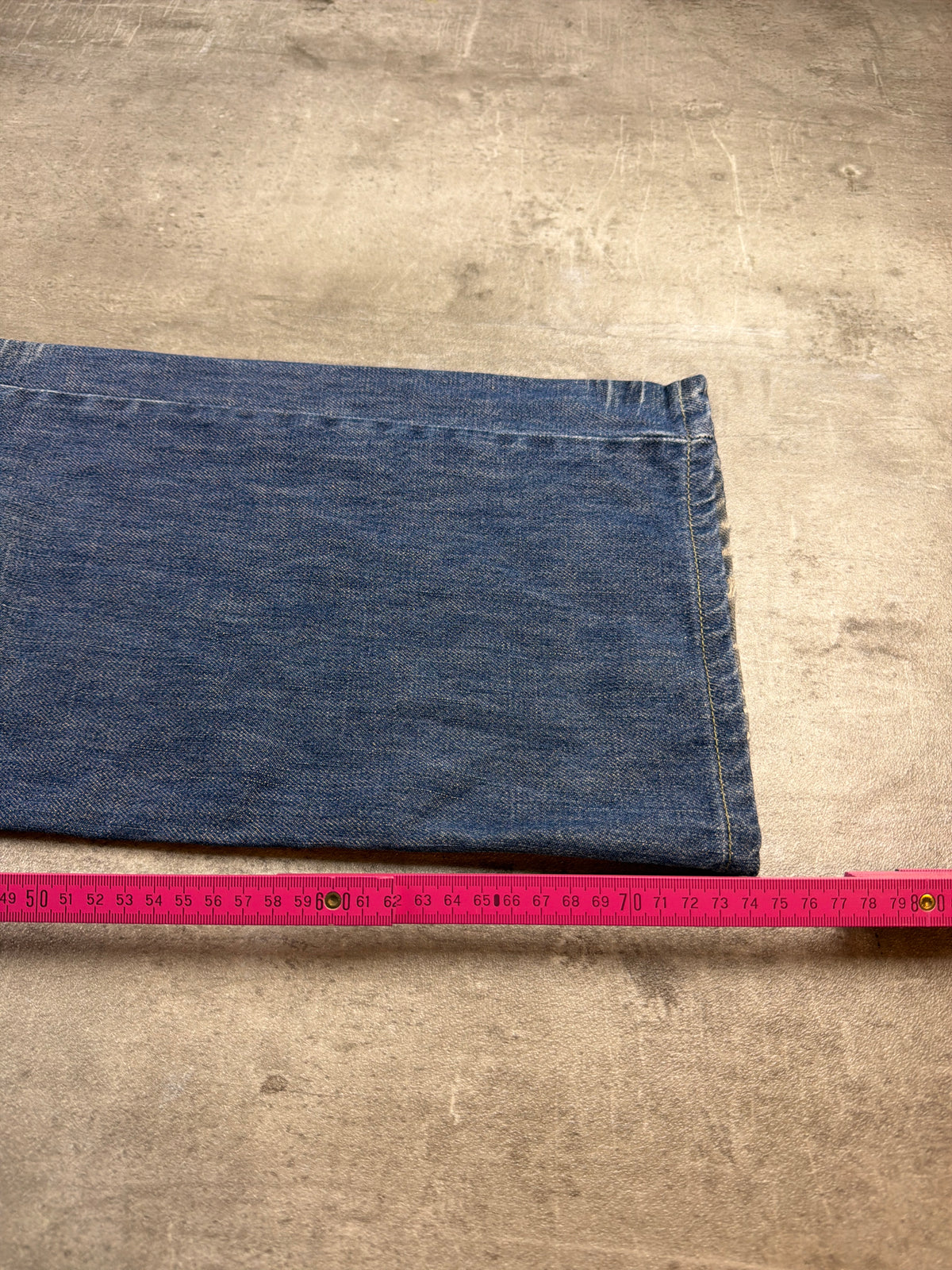 Fu's Fashion Jeans Y2K Baggy Denim - Blue Washed Distressed