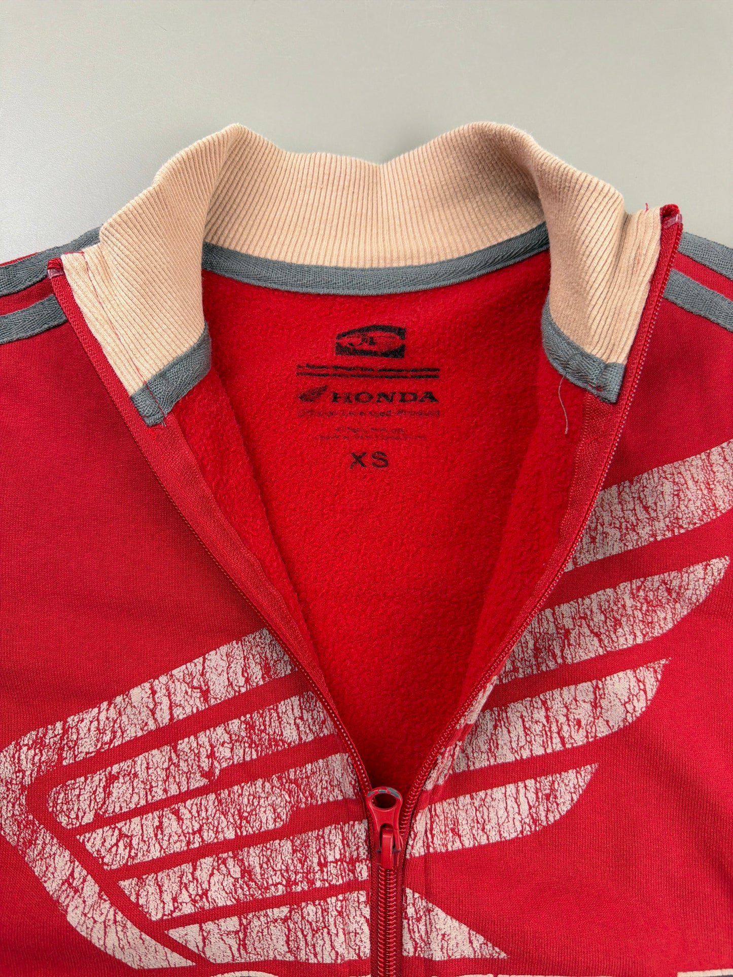 Honda Official Licensed "Speed Wing" Trackjacket - Red / Cream