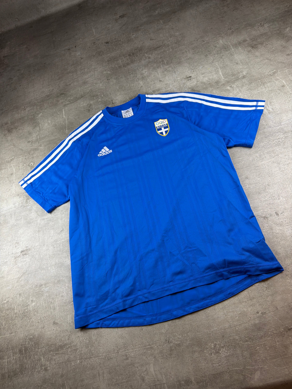 Adidas Hellas Greece Vintage Y2K Trikot - Royal Blue / White