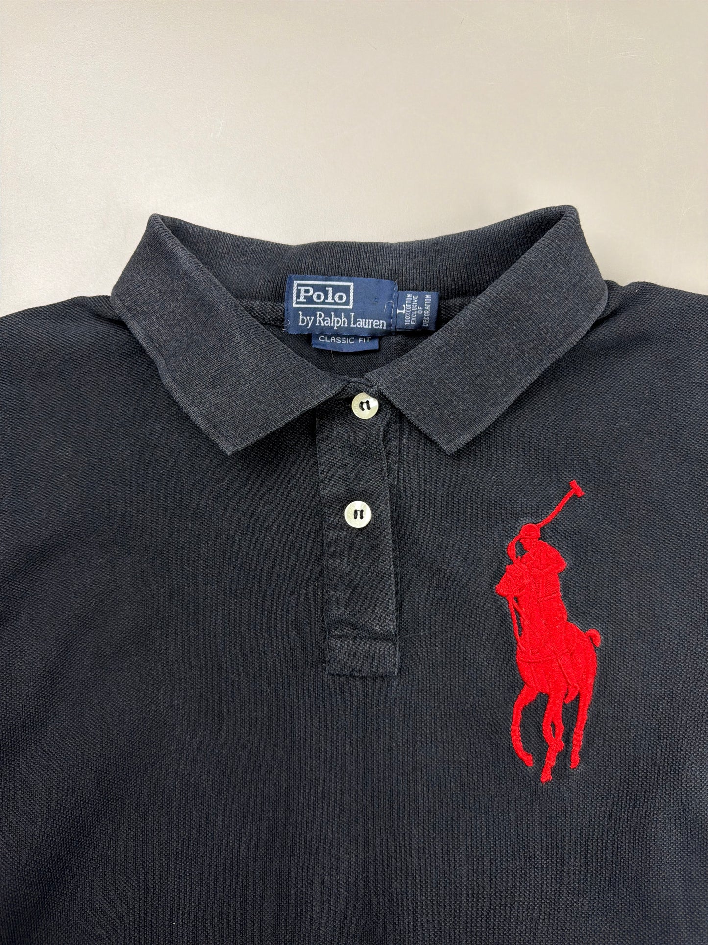 Polo Ralph Lauren "Big Pony No. 3" Short Sleeve Polo - Black / Red