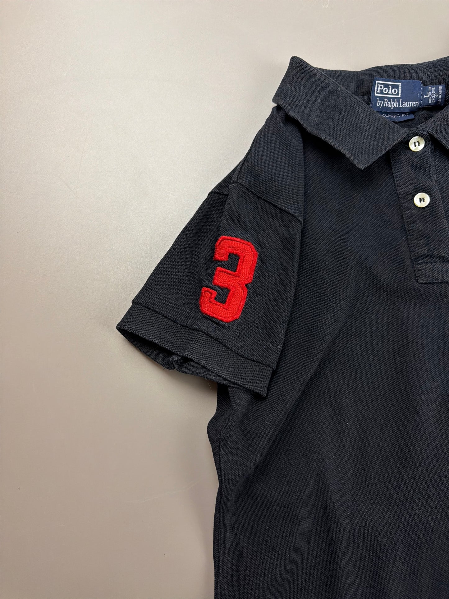 Polo Ralph Lauren "Big Pony No. 3" Short Sleeve Polo - Black / Red