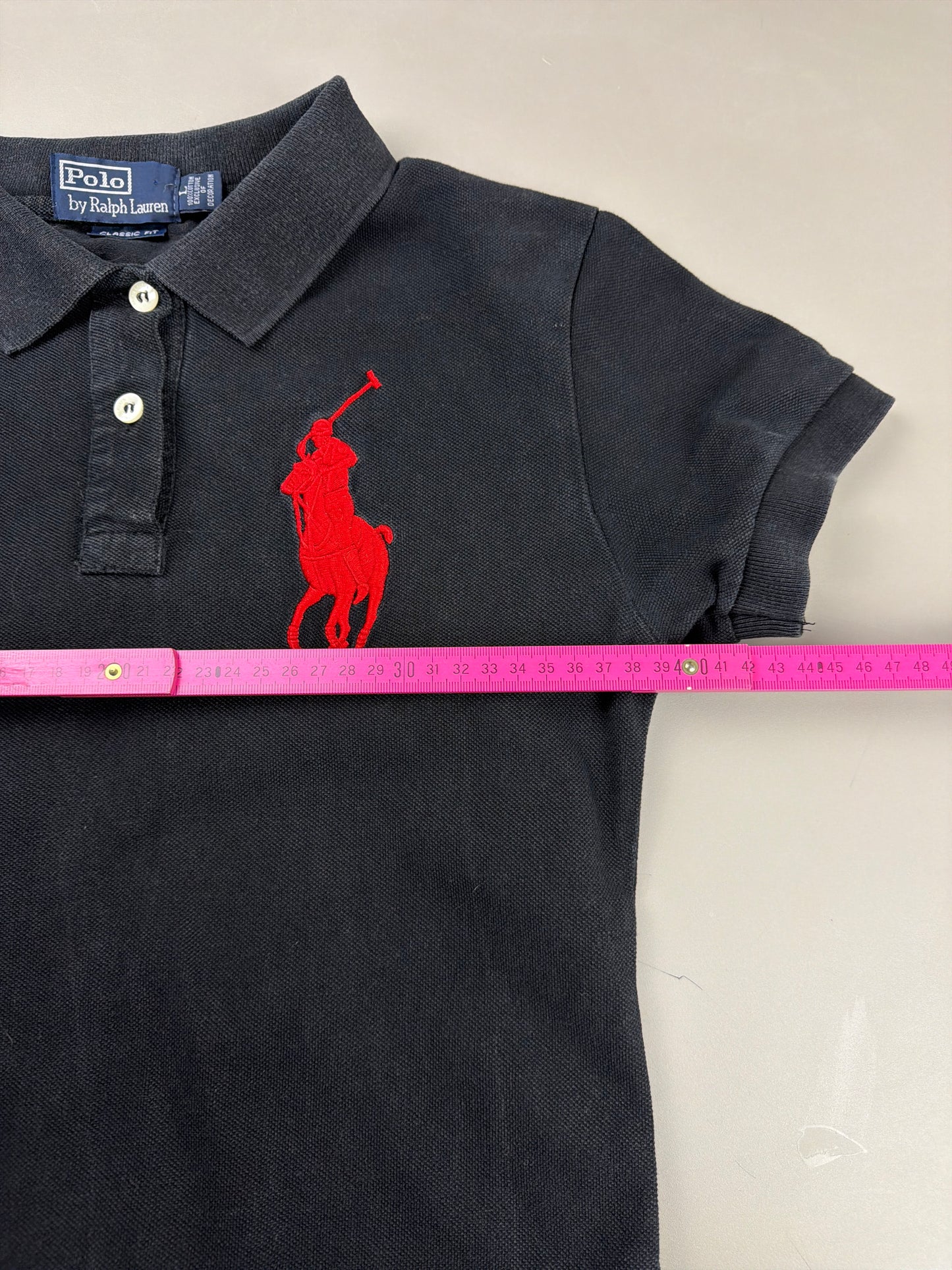 Polo Ralph Lauren "Big Pony No. 3" Short Sleeve Polo - Black / Red