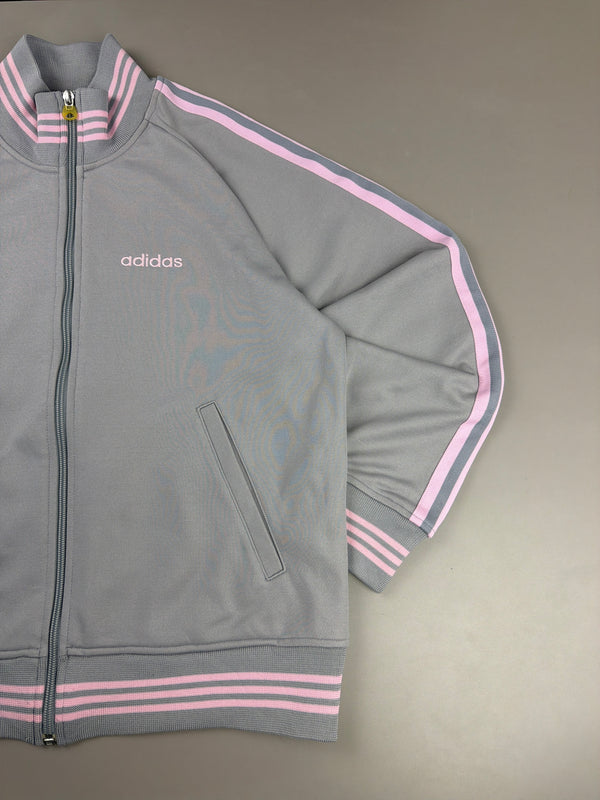 Adidas Vintage 2004 Trackjacket - Grey & Pastel Pink Blockette Vibe