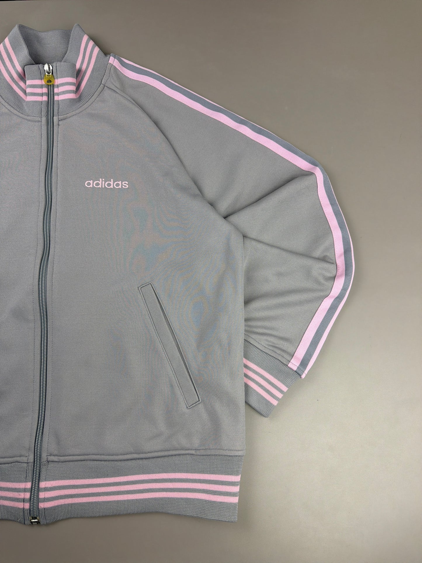 Adidas Vintage 2004 Trackjacket - Grey & Pastel Pink Blockette Vibe