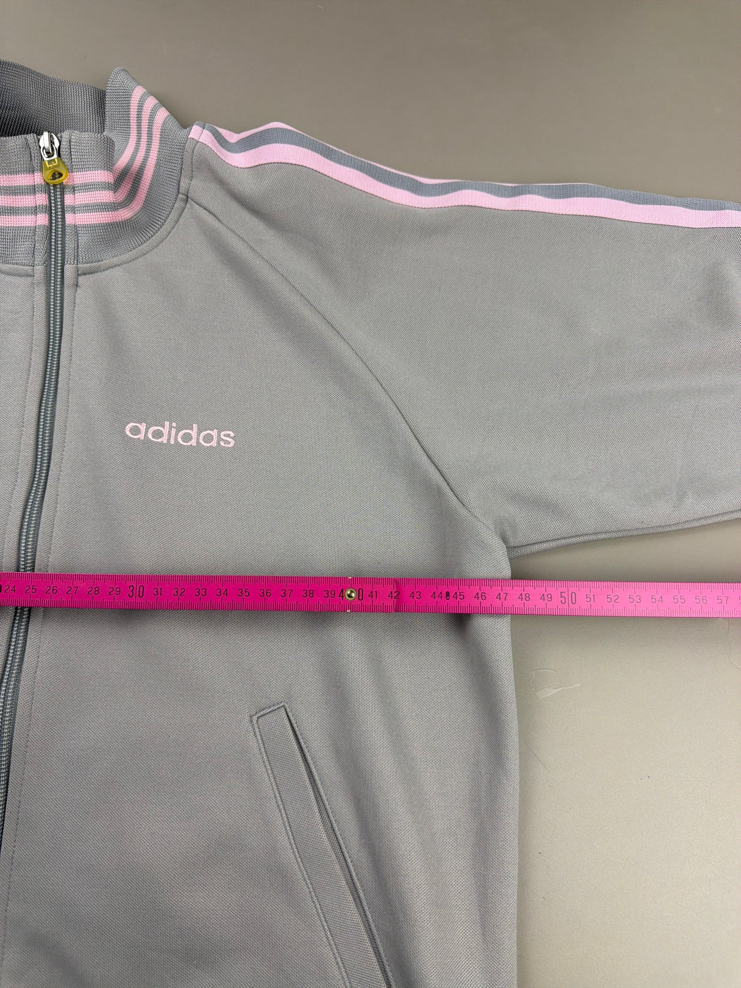 Adidas Vintage 2004 Trackjacket - Grey & Pastel Pink Blockette Vibe