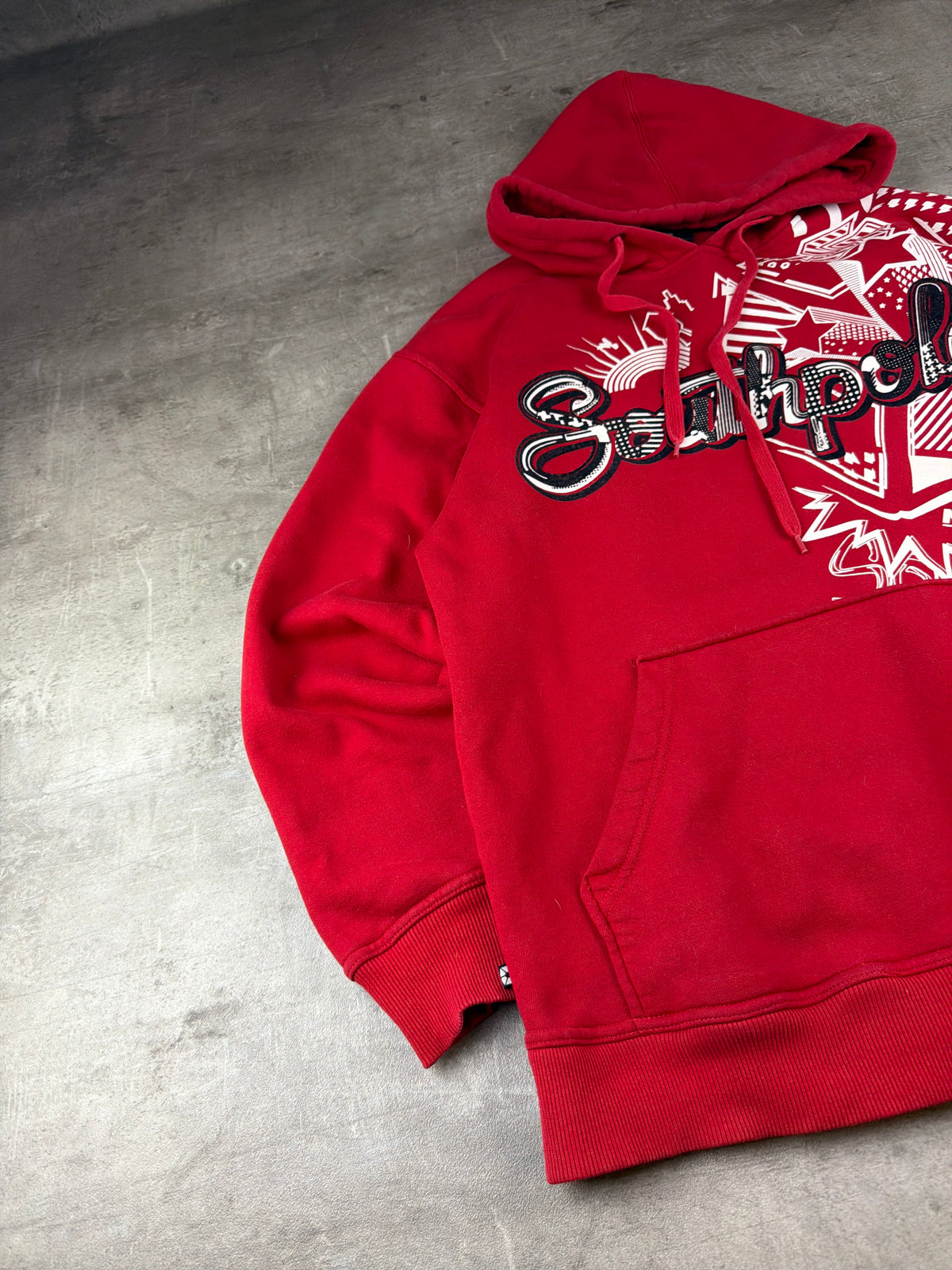 Southpole Archive "MCMXCI" Graphic Hoodie - Red & White