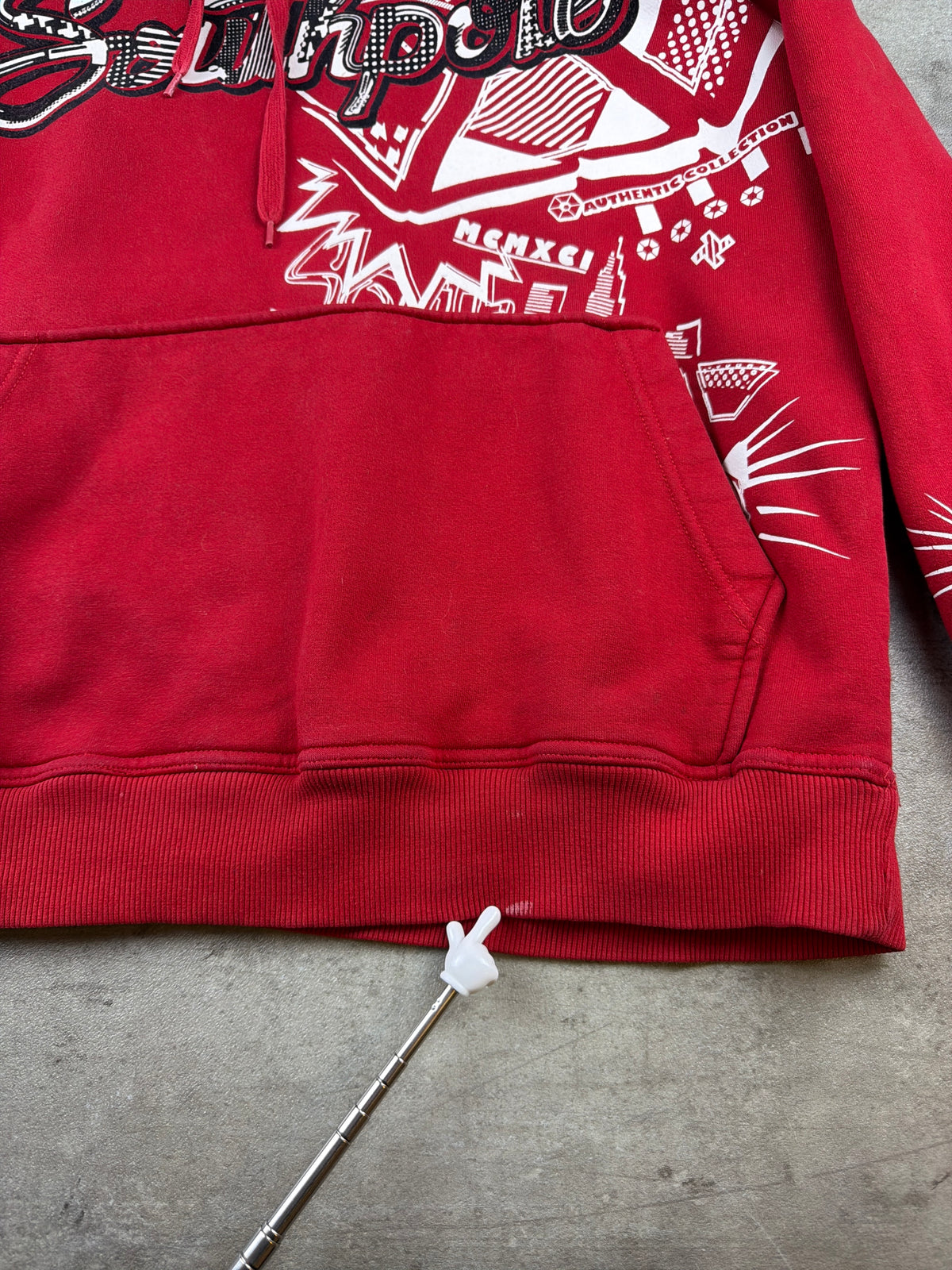 Southpole Archive "MCMXCI" Graphic Hoodie - Red & White
