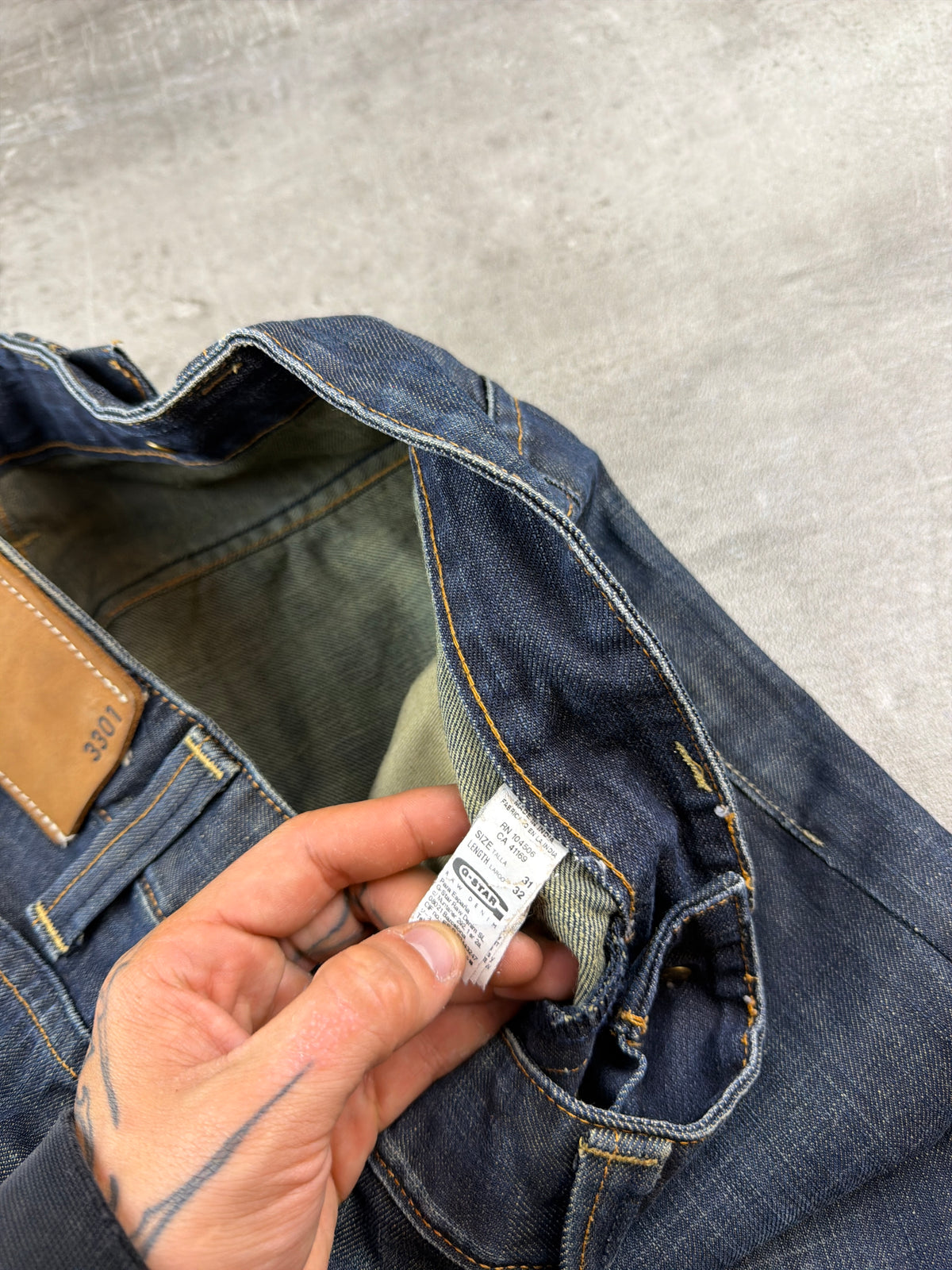 G-Star RAW 3301 Archive Denim Pants - Dark Blue Wash