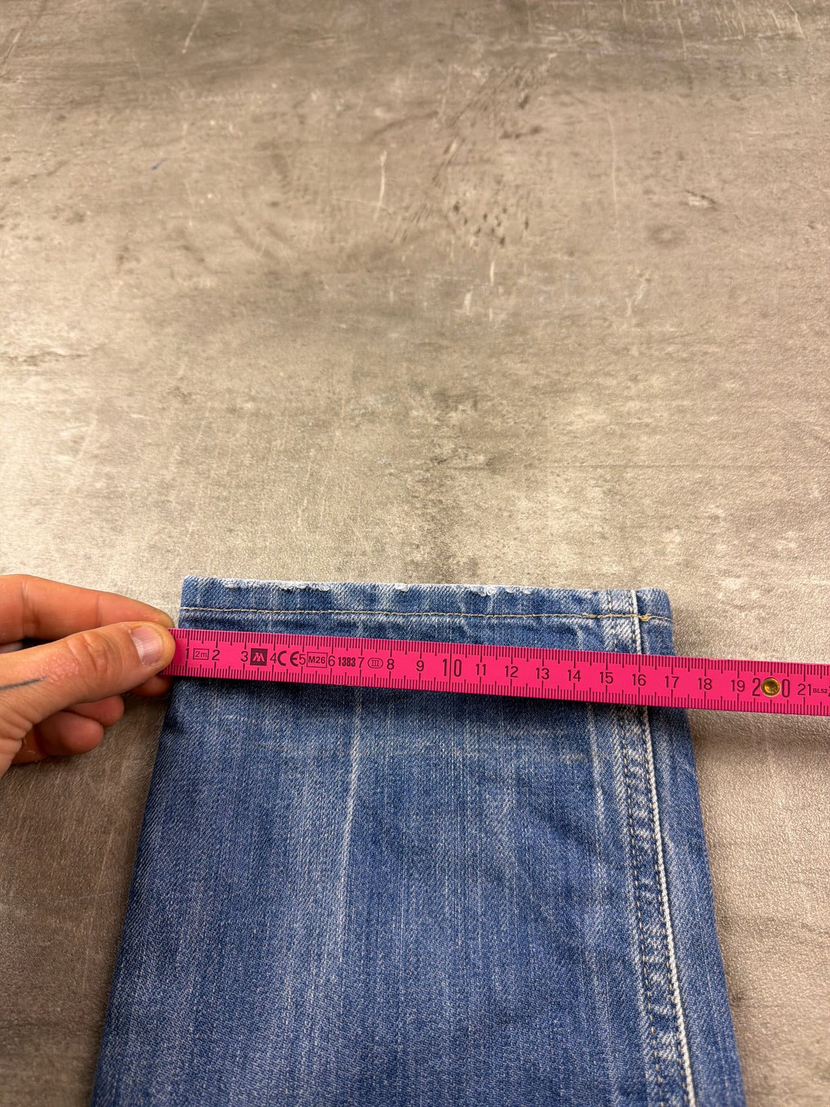 Diesel Archive "Lowky" Low Waist Distressed Denim - Light Blue Bleached