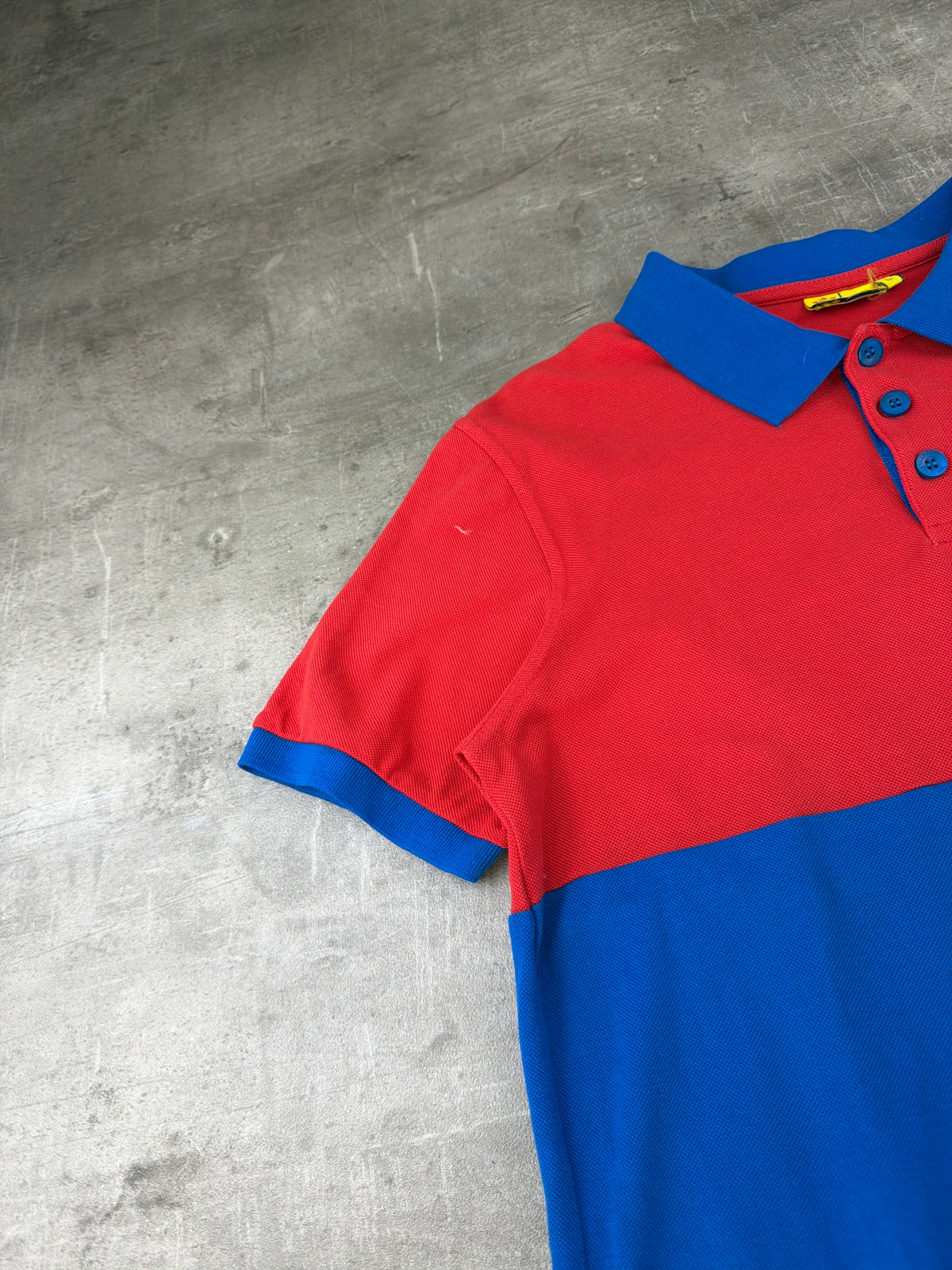England Football Three Lions Retro Polo - Red/Blue Block Color