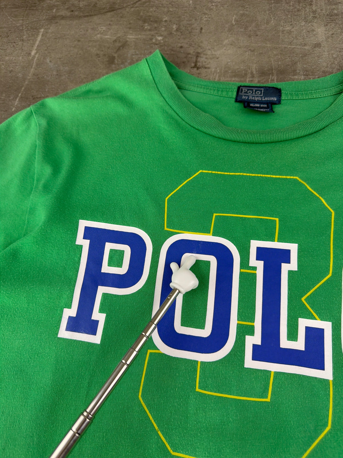 Polo Ralph Lauren Block Graphic Tee – Bright Green & Royal Blue
