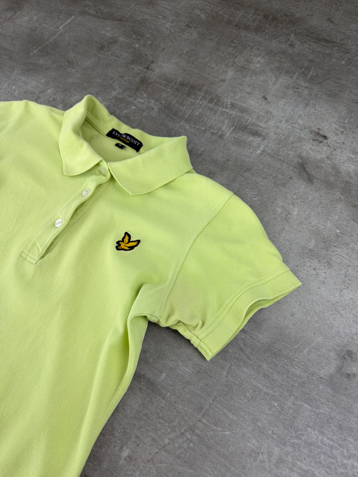 Lyle & Scott Slim Fit Polo Shirt - Lime Green / Y2K