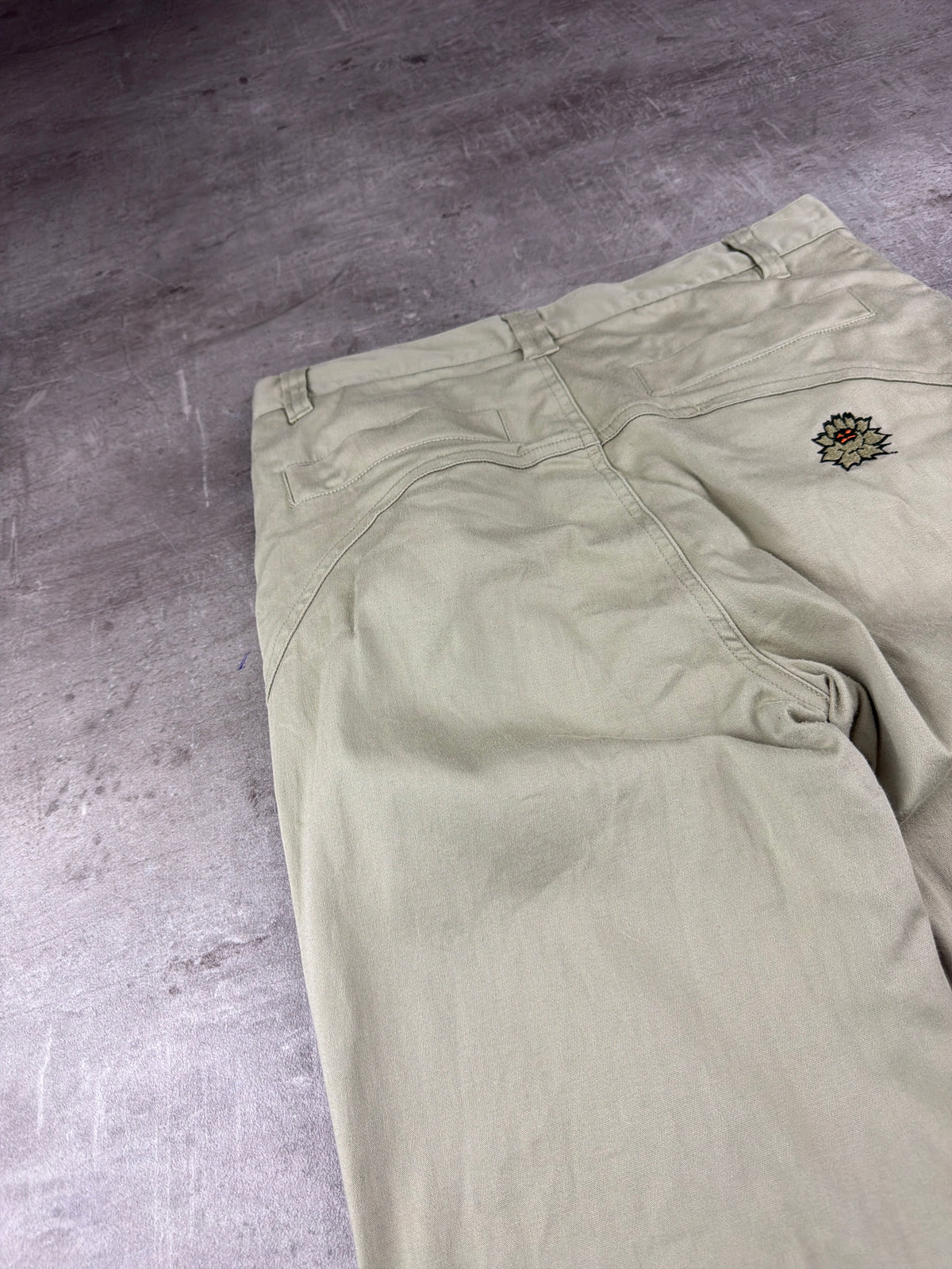 Maui Girl Vintage "Low Waist Flare" Pants - Beige