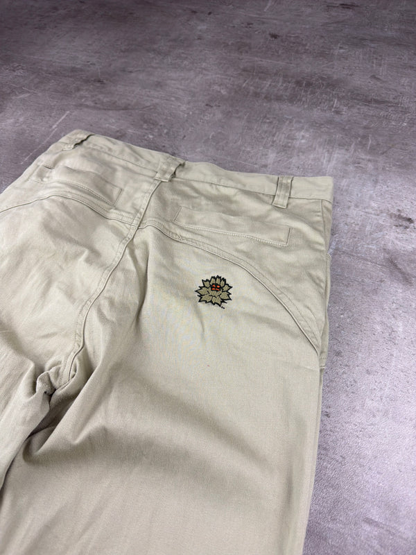 Maui Girl Vintage "Low Waist Flare" Pants - Beige