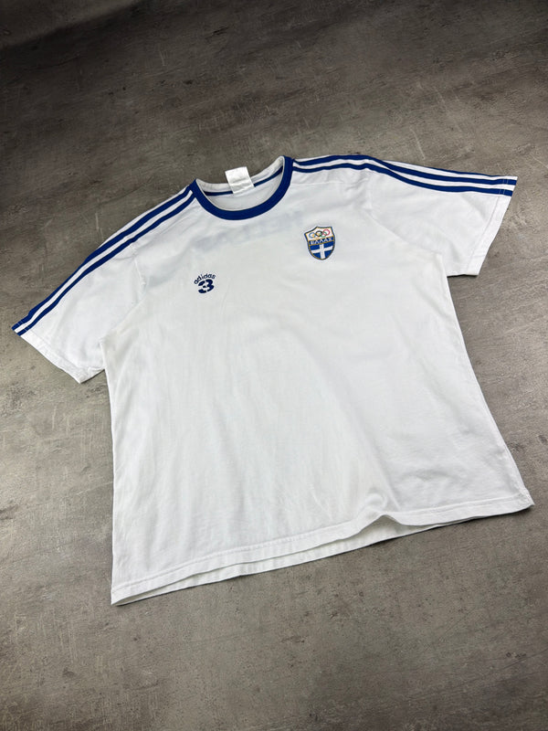 Adidas Greece Olympic Team "Hellas 3" Tee - White / Royal Blue