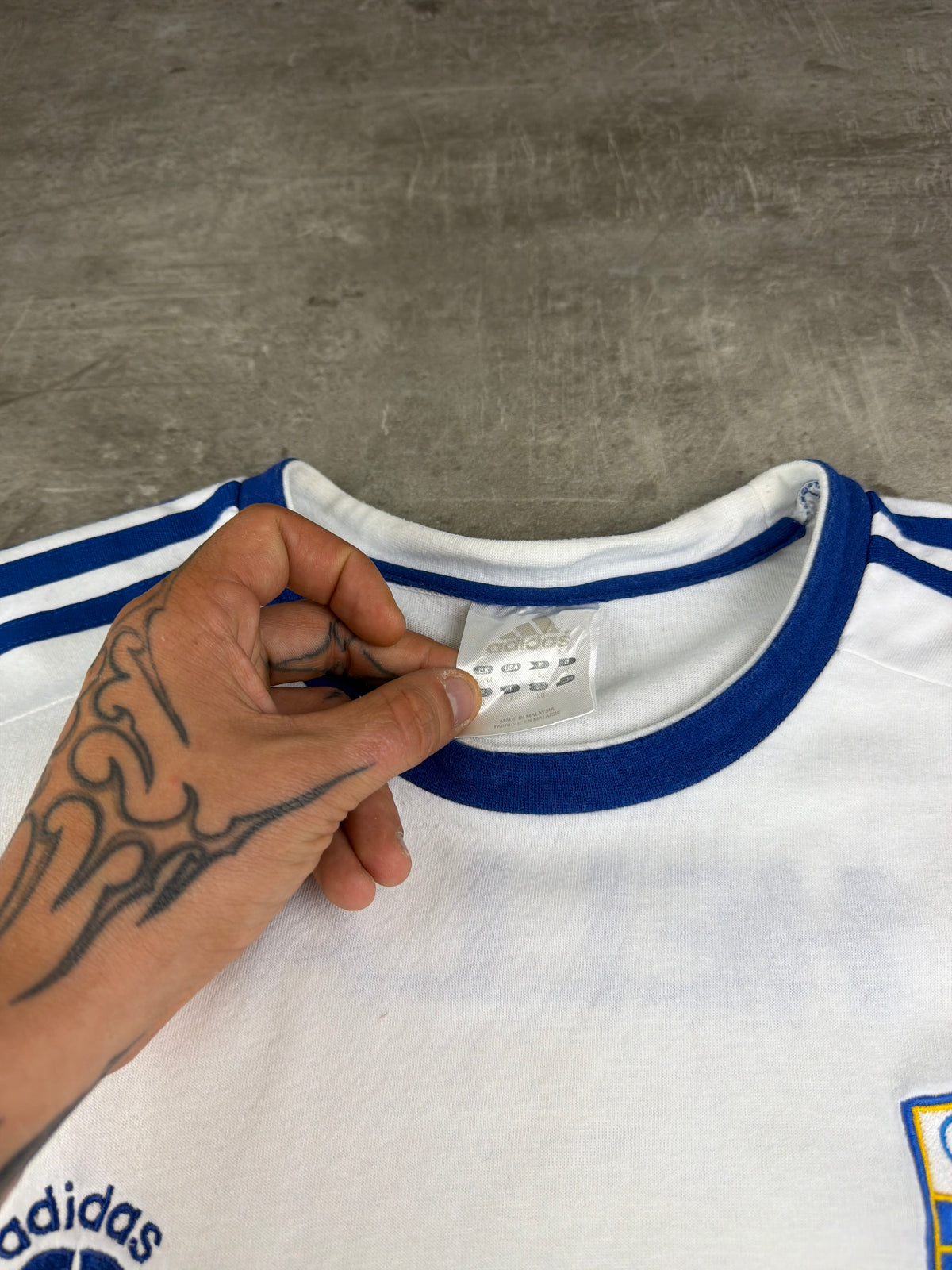 Adidas Greece Olympic Team "Hellas 3" Tee - White / Royal Blue