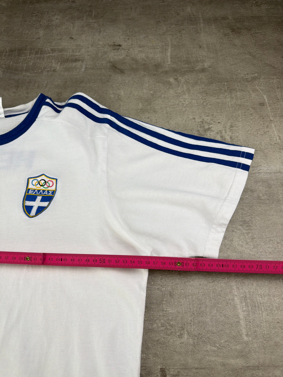 Adidas Greece Olympic Team "Hellas 3" Tee - White / Royal Blue