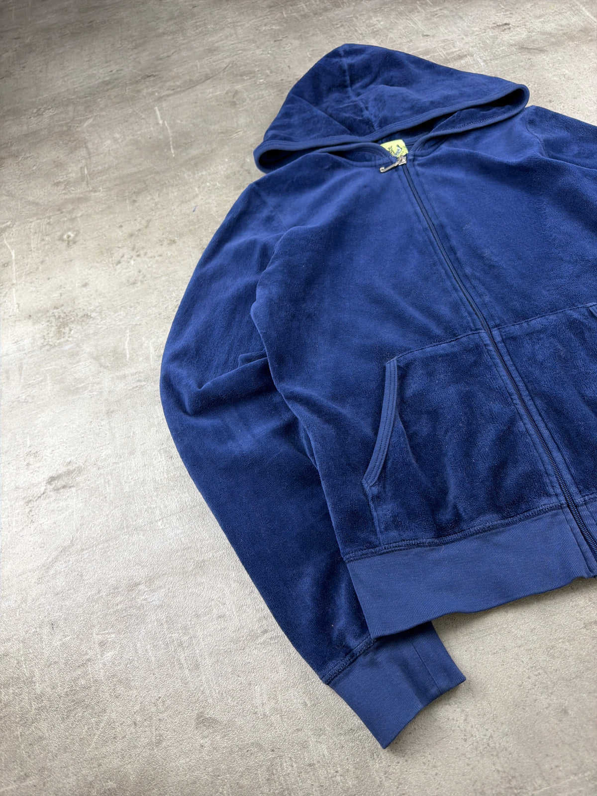 Juicy Couture Vintage Velour "J-Zip" Hoodie - Royal Blue