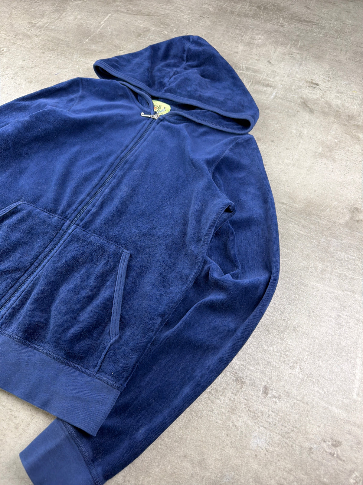 Juicy Couture Vintage Velour "J-Zip" Hoodie - Royal Blue