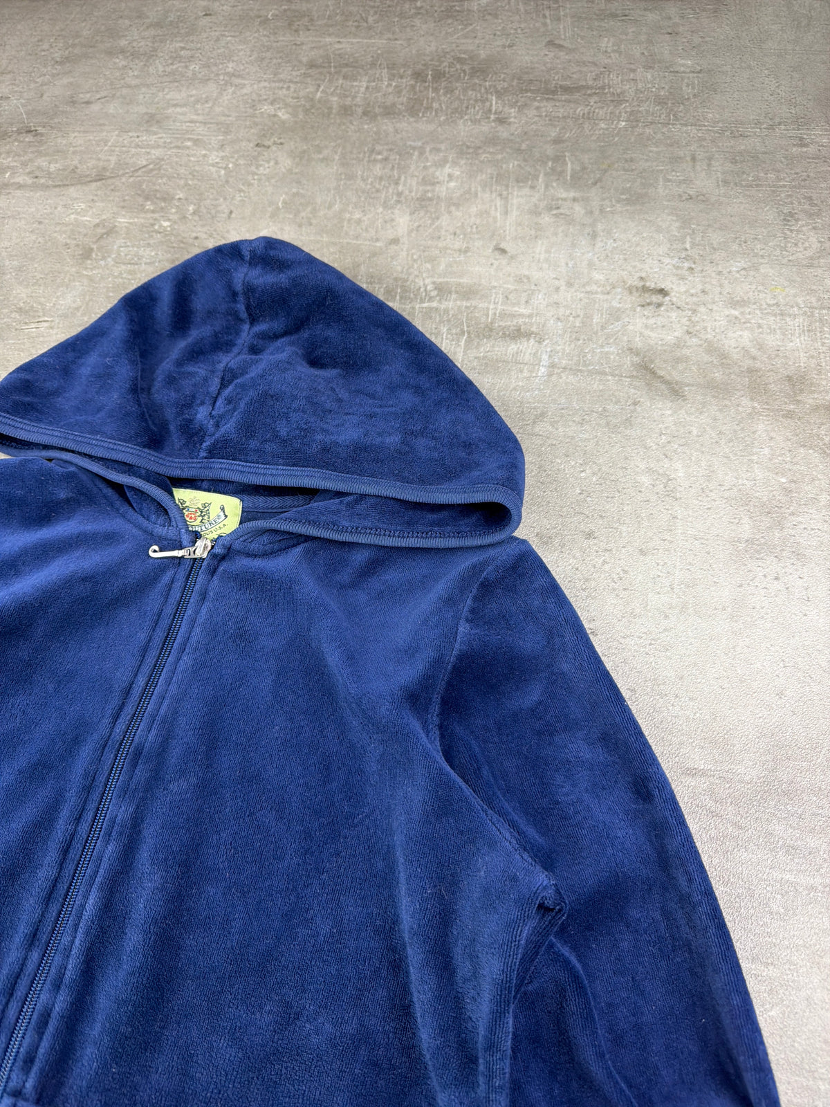 Juicy Couture Vintage Velour "J-Zip" Hoodie - Royal Blue