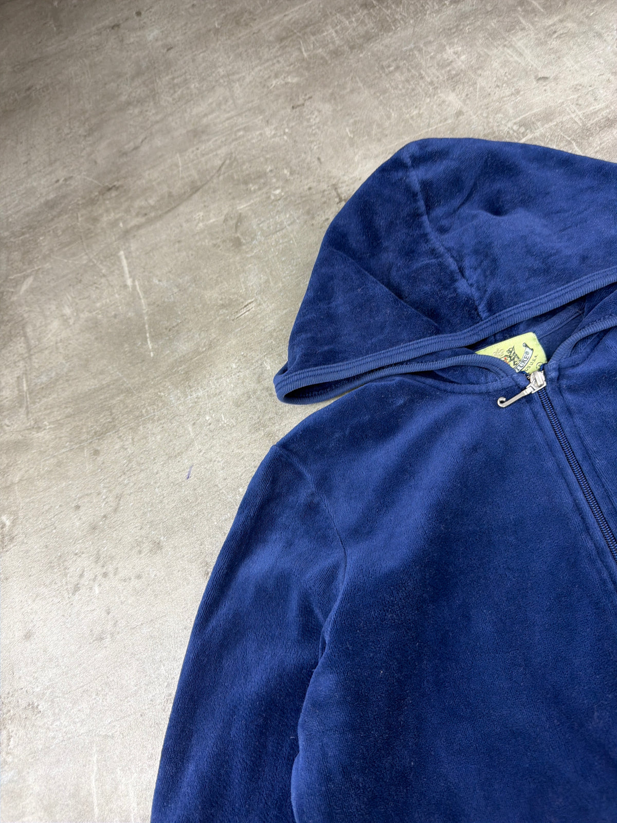 Juicy Couture Vintage Velour "J-Zip" Hoodie - Royal Blue