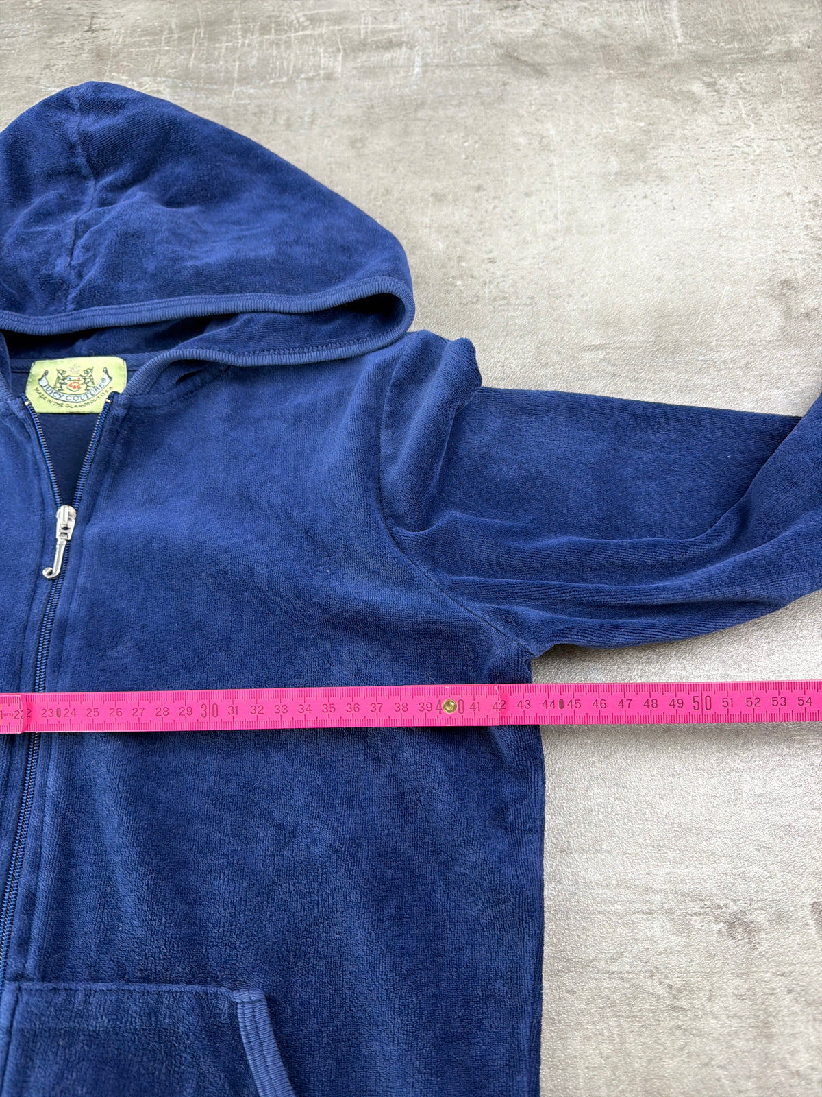 Juicy Couture Vintage Velour "J-Zip" Hoodie - Royal Blue