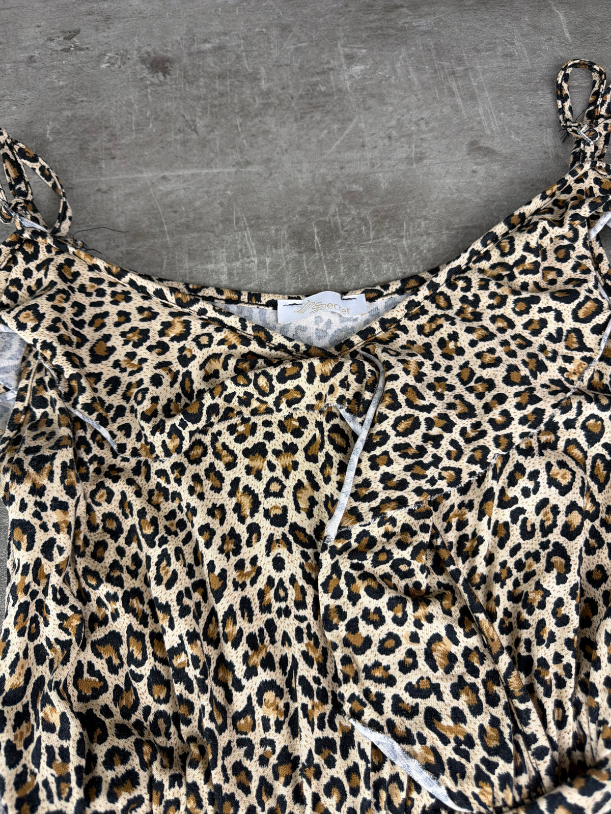 Y2K Leopard Print Cold-Shoulder Jumpsuit - Leopard / Multi