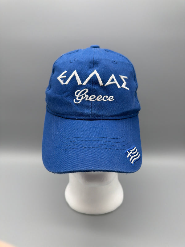 Vintage "Greece Athletics" Embroidered Cap - Blue Mesh / Y2K Blokecore Vibe